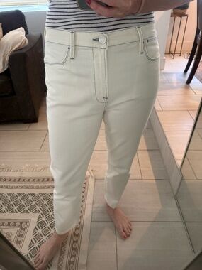 FRAME Le High Straight Off-White Jeans Size 30